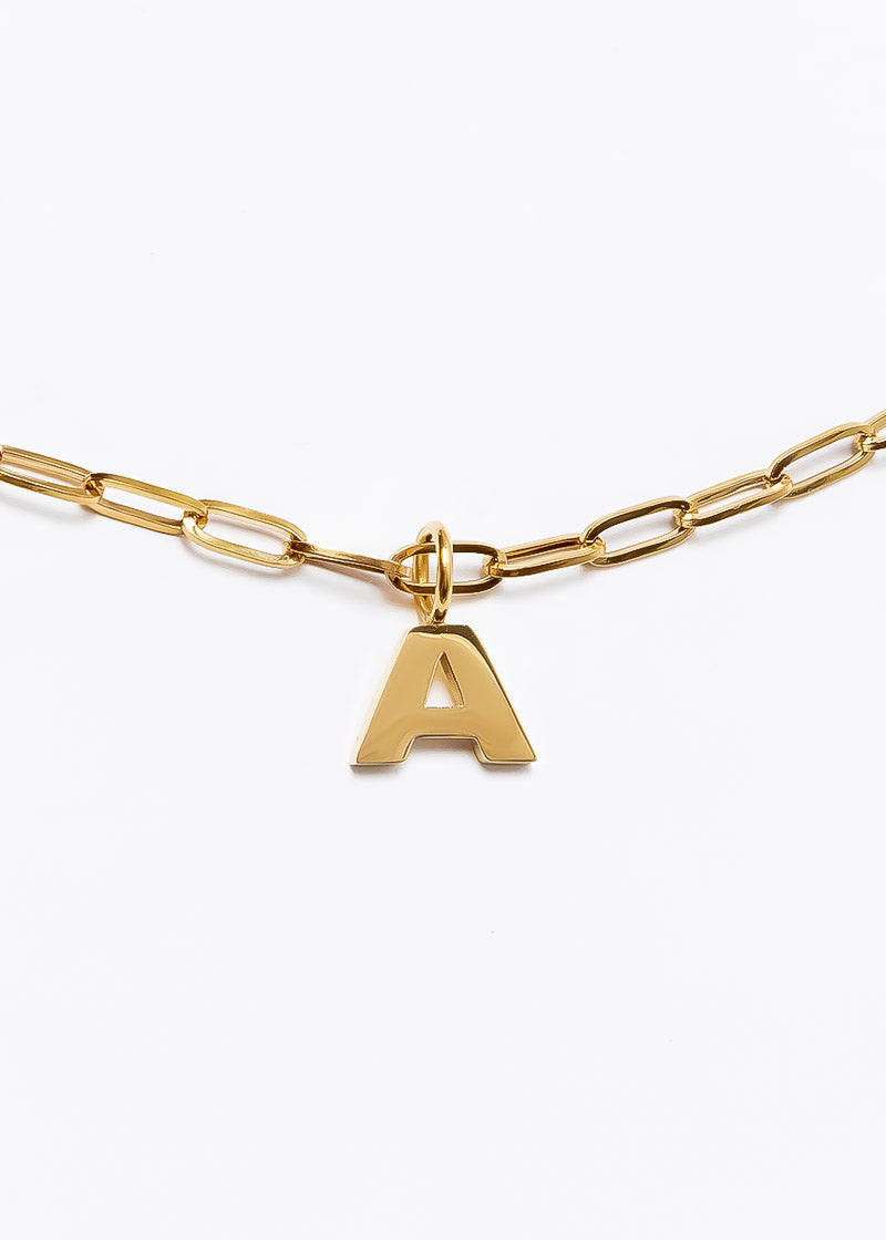 Letter Charm Gold