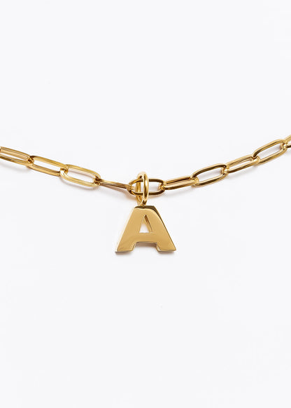 Letter Charm Gold