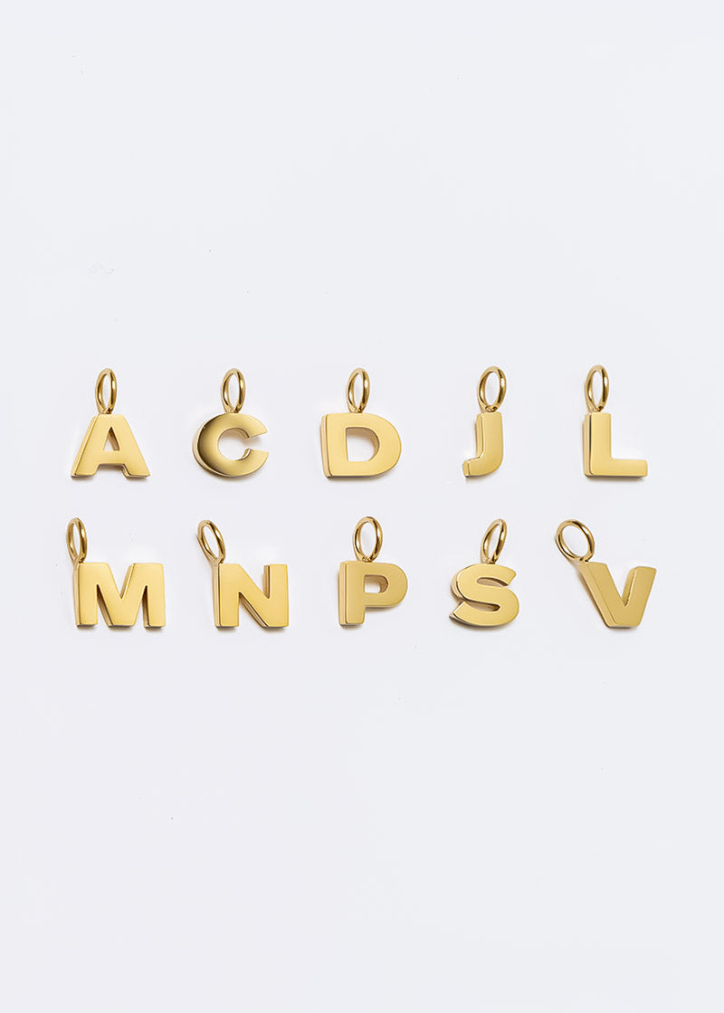 Letter Charm Gold