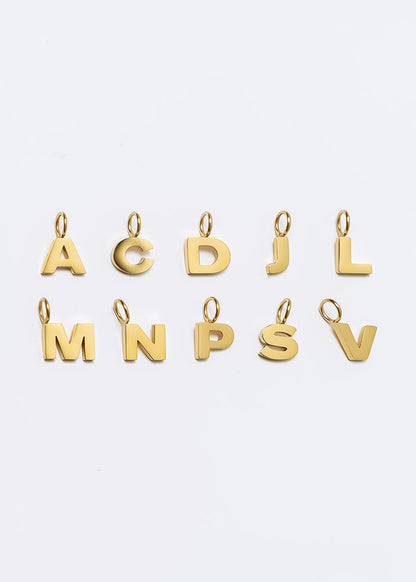 Letter Charm Gold