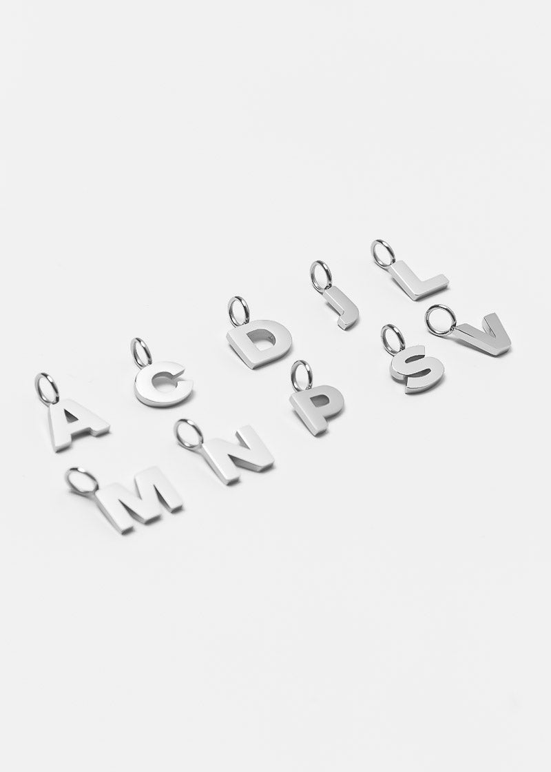 Letter Charm Silver