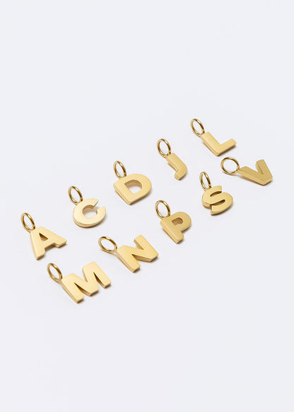 Letter Charm Gold