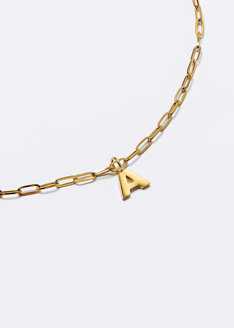 Letter Charm Gold