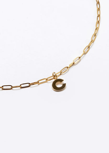 Letter Charm Gold