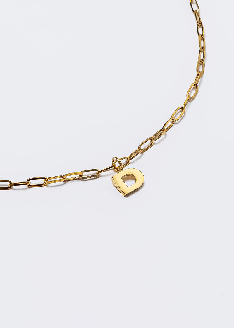 Letter Charm Gold