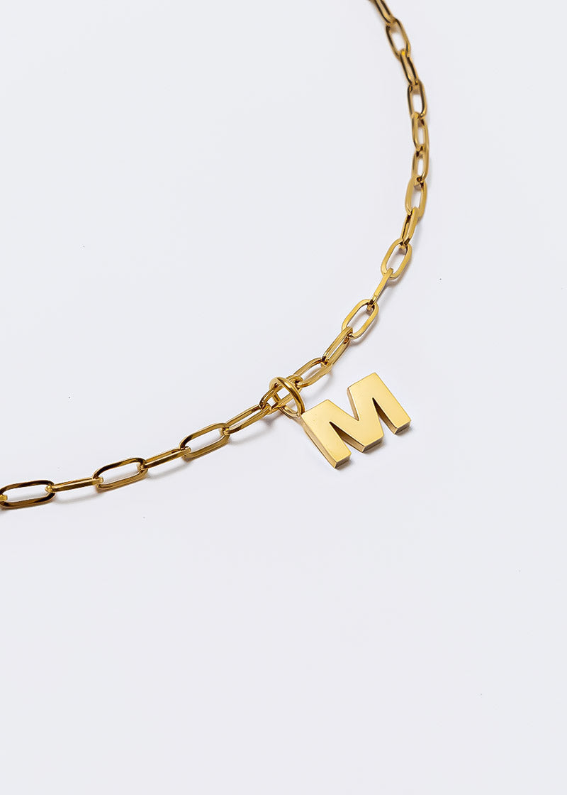 Letter Charm Gold
