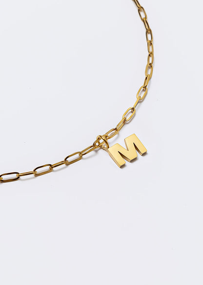 Letter Charm Gold