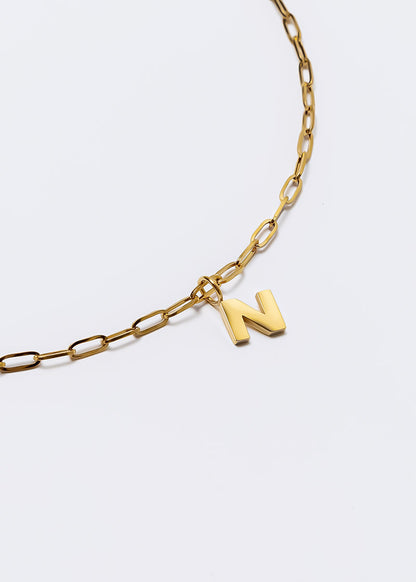 Letter Charm Gold