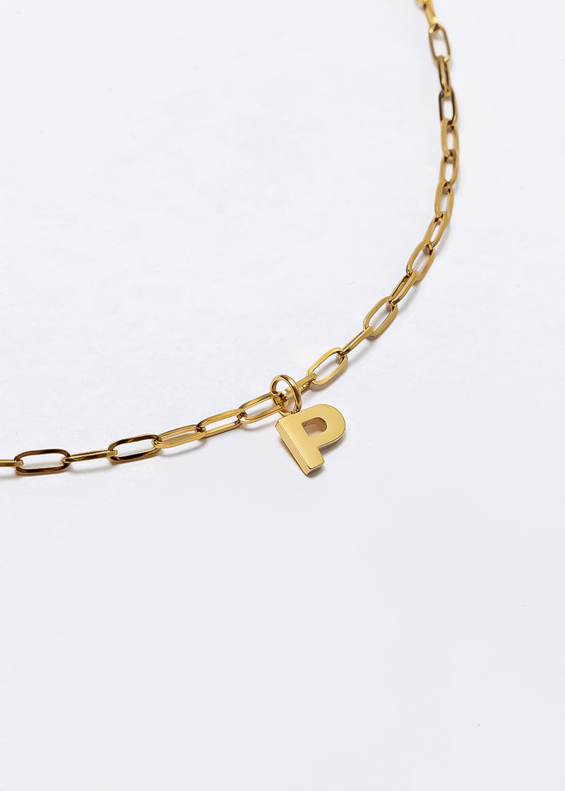 Letter Charm Gold