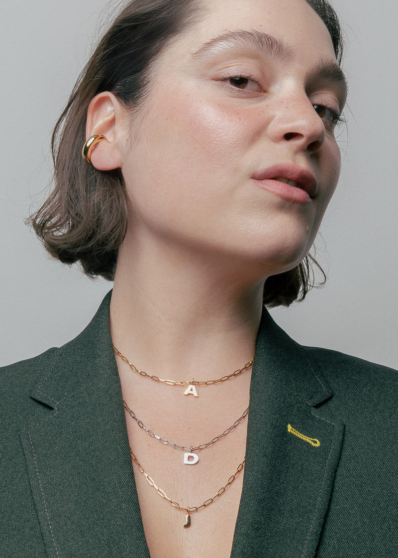 Letter Charm Gold