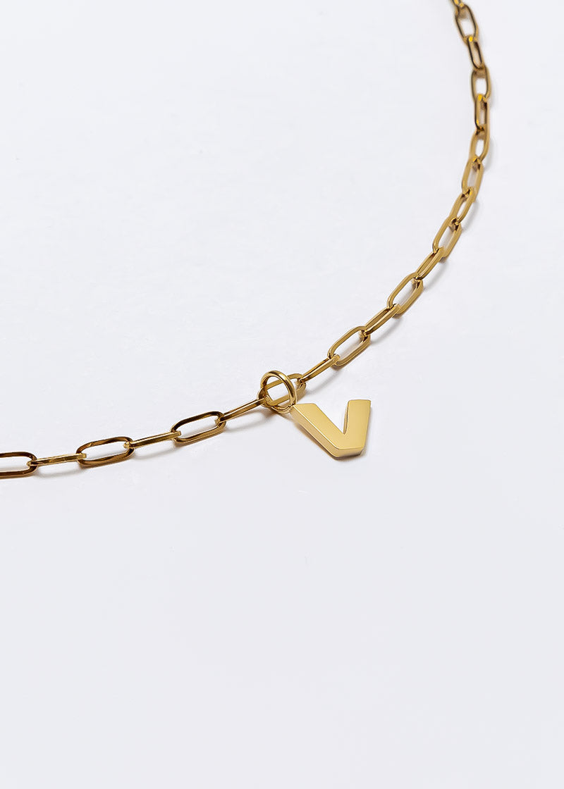 Letter Charm Gold