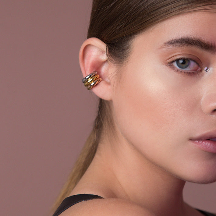 Chunky Ear Cuff Silver