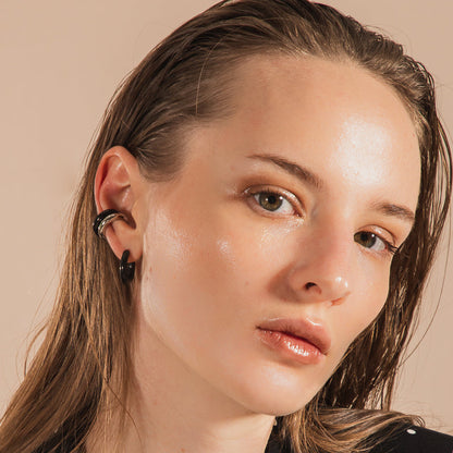 Chunky Ear Cuff Black