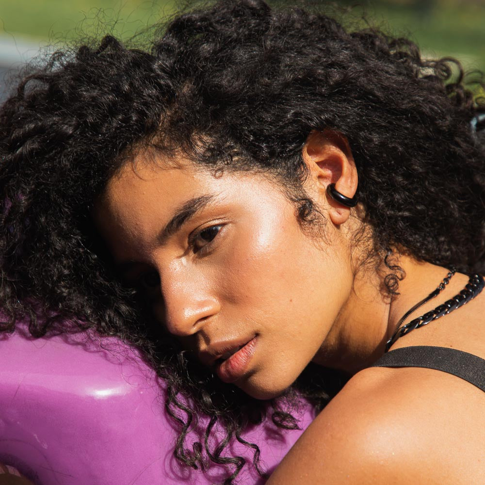 Extra Chunky Ear Cuff Black