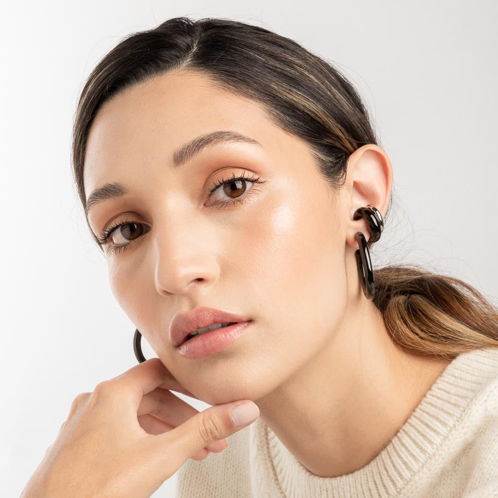 Extra Chunky Ear Cuff Black