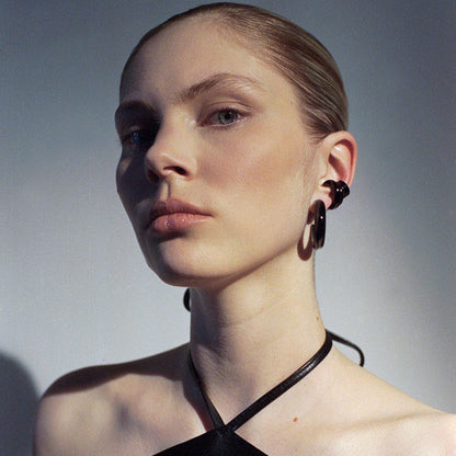 Extra Chunky Ear Cuff Black