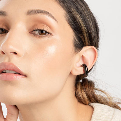Extra Chunky Ear Cuff Black