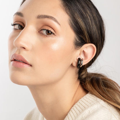 Extra Chunky Ear Cuff Black