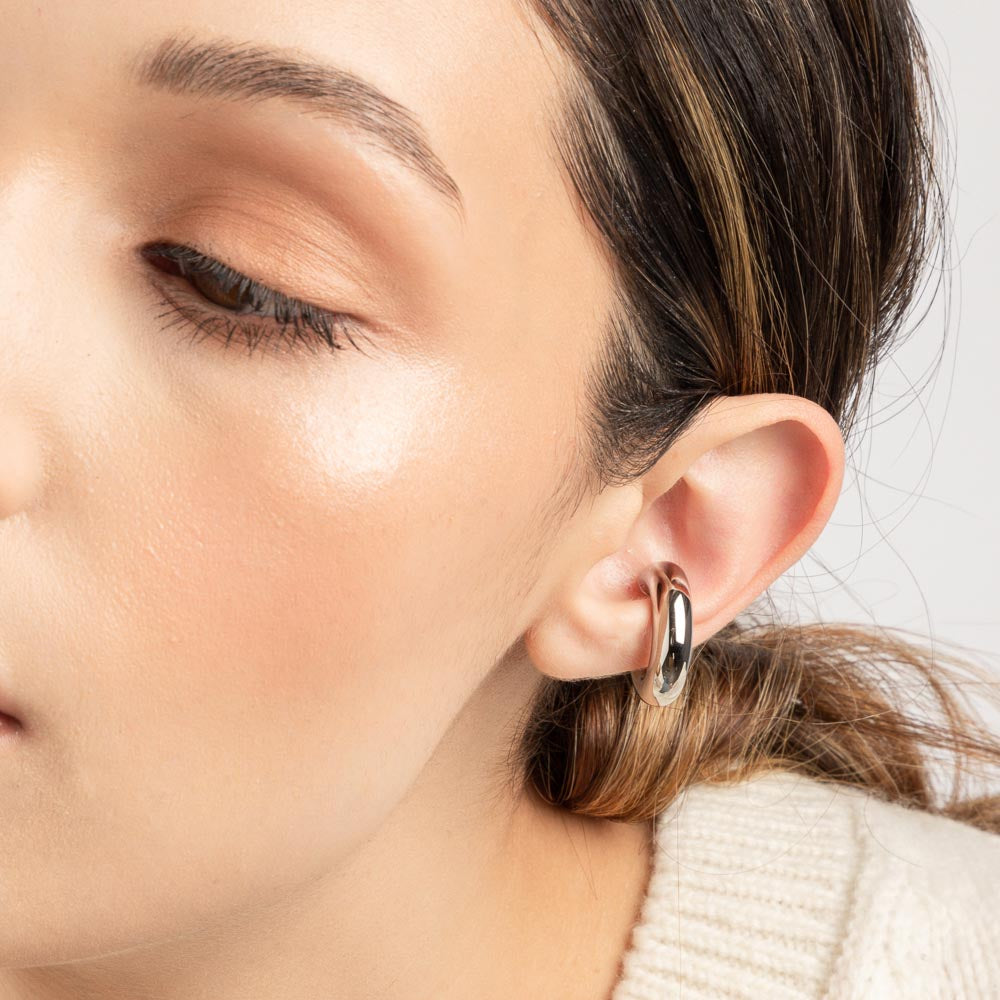 Extra Chunky Ear Cuff Silver