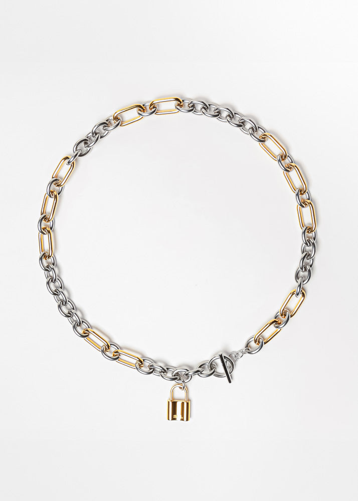 Hestia Necklace Silver Black