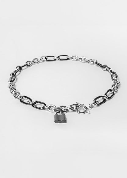 Hestia Necklace Silver Black